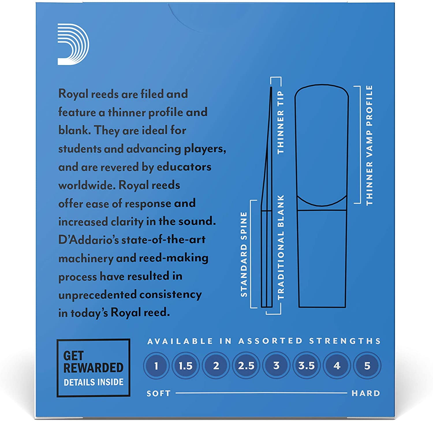 Rico Royal Alto Saxophone Reeds Strength 1
