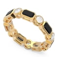 thumbnail image 2 of Diamond-Capitals 5.00 Carat Elegant Natural Diamond Black Onyx Gemstone Wedding Eternity Bands for Women Solid 14K Yellow Gold Size 7, 2 of 8