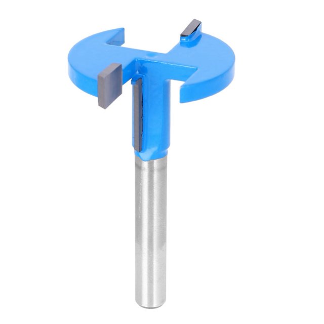 Fresa tipo T de borde recto Cuchillo de ranura en T con mango de 0,3 pulgadas para cortadoras eléctricas Máquinas de grabado (azul)