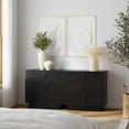 thumbnail image 2 of Nathan James Iris 3 Drawer Dresser, Mid-Century Modern Solid Wood Dresser for Bedroom, Black Oak, 2 of 5