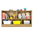 thumbnail image 3 of Spaco Kids 2-Shelf Bookcase 5-Cube Wood Toy Storage Cabinet Organizer-Natural, Toy Organizer for Kids, Boys, Girls, Nursery, 3 of 8