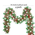 thumbnail image 7 of 4 Pack 6.56ft Christmas Green Red Tinsel Garlands with Snowflake for Home Mantle Fireplace Stairs Door Xmas Tree Holiday Party Decor, Metallic Twist Hanging Tinsel Garland for Christmas Decorations, 7 of 7