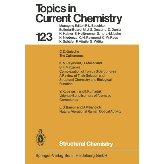 Topics in Current Chemistry Structural Chemistry, Book 123, (Paperback)