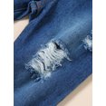 thumbnail image 5 of CARETOO Girl Clothes Outfits Toddler Baby Ruffle Sleeve Floral T-Shirt Tops Ripped Jeans Pants Set, 5 of 17