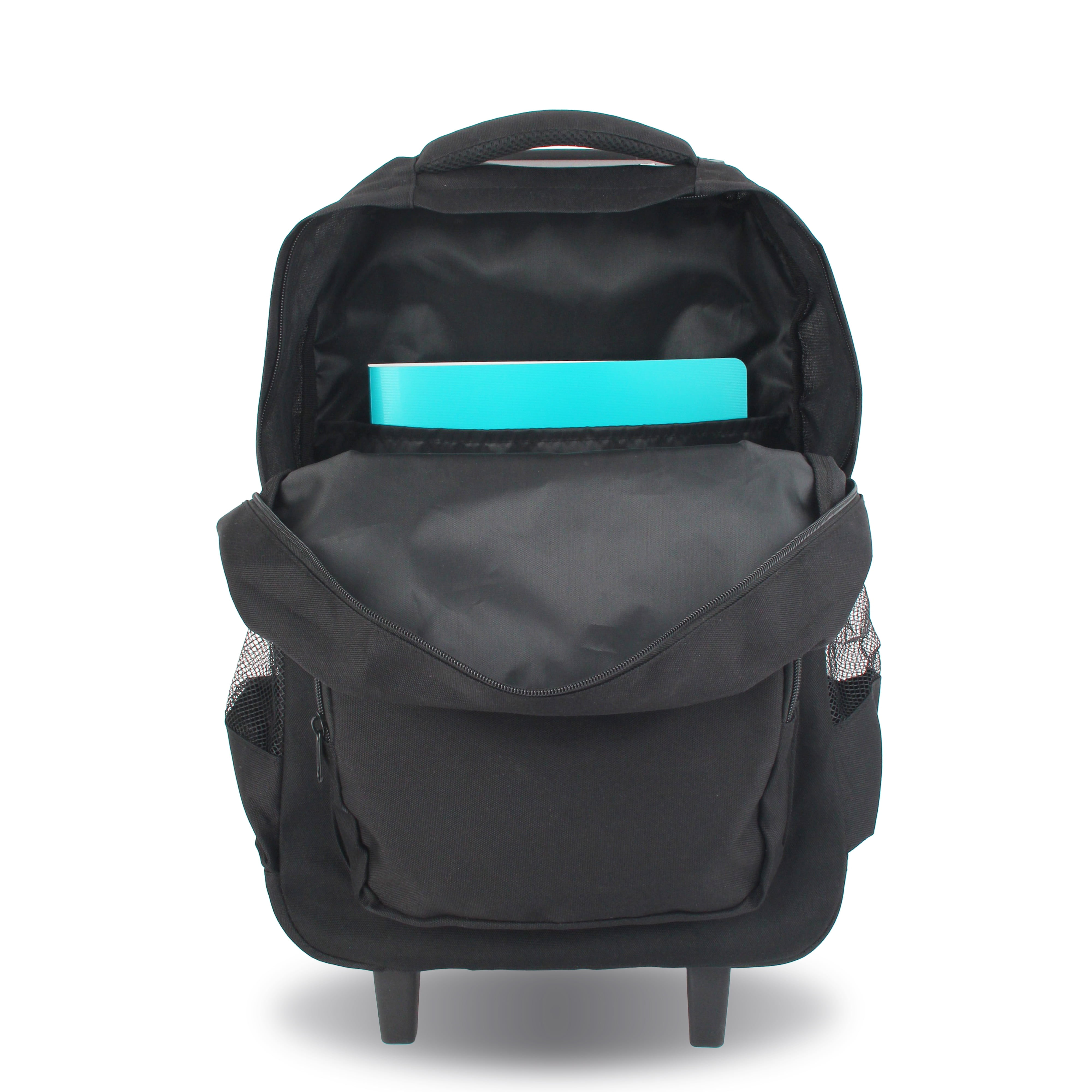 SPOSAC 19" Unisex Rolling Backpack, Black
