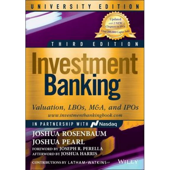 Pre-Owned Investment Banking: Valuation, LBOs, M&A, and IPOs, University Edition (Wiley Finance) Paperback