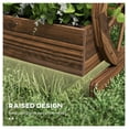 thumbnail image 6 of Wooden Wagon Planter Box 3-Tier, Raised Garden Bed for Vegetables, Flowers & Herbs - Rustic Farmhouse Outdoor Planter with Wheels, 6 of 9