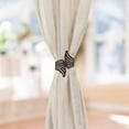 thumbnail image 5 of Set of 2 Metal Wings Curtain Tiebacks – Elegant and Durable Design – Black, 5 of 5