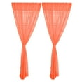thumbnail image 4 of 2 Panel Kitchen Curtain Sheer Drape Balcony Living Door Window Voile Drape Orange - 200x270cm, 4 of 9