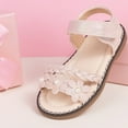 thumbnail image 4 of MEZZALL Girls Sandals For Toddlers Soft Sole Glitter PU With Flower Weaving Design Casual Summer Shoes For Baby To Ages 1-6 Years Soft Baby Wear, 4 of 4