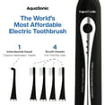 thumbnail image 6 of Aquasonic Home Dental Center - Electric Sonic Toothbrush & Smart Water Flosser Combo, 3 Cleaning Modes, Inductive Charging, Auto Timer, Complete Oral Care Kit for Family (Black), 6 of 8