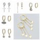 thumbnail image 2 of Rhinestones Tiny Star, Cross Sun, Drop Ear Huggies, Hoop Earrings----K--Product code 81569 K, 2 of 4