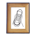 thumbnail image 1 of White Canvas Shoes Painted Photo Frame Exhibition Display Art Desktop Painting, 1 of 3