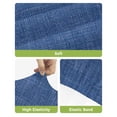 thumbnail image 4 of Navy Blue Bar Stool Covers Set of 2, Vintage Country Monochrome Farmhouse Stretch Washable Bar Chair Covers with Backs, Removable Pub Counter Height Chair Cover for Kitchen Dining Room Cafe, 4 of 7