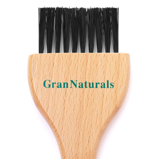 GranNaturals Cepillo para tinte de cabello - Aplicador de color de cabello - Aplicador de color de cabello con mango de madera natural y cerdas de nailon - Cepillo de teñido para una aplicación precis