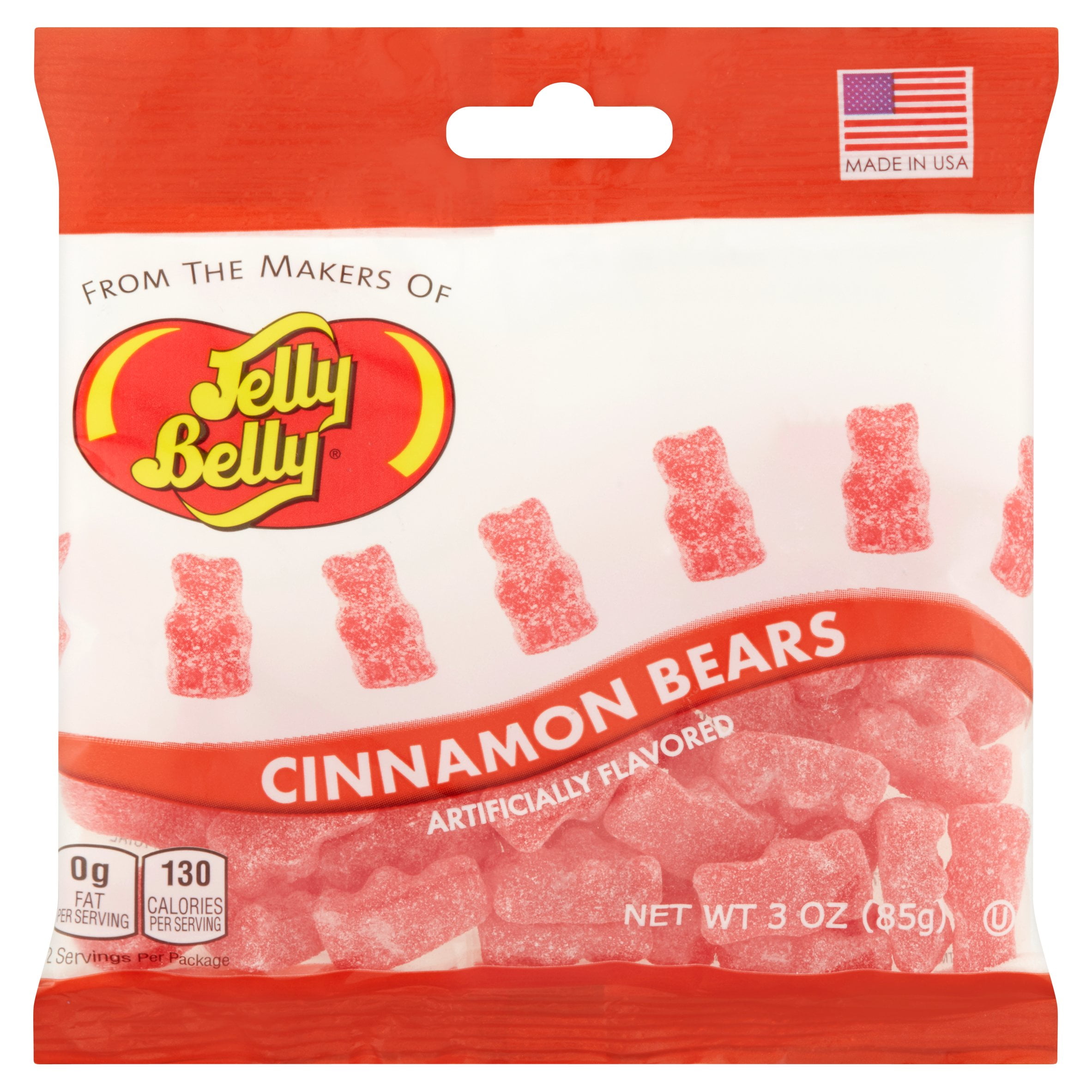 Jelly Belly, Hot Cinnamon Gummy Bears, 3 Oz