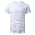 thumbnail image 4 of Sngxgn Men's Tee Summer Top Print Vintage Casual Short Sleeve T-Shirt(White,S), 4 of 4