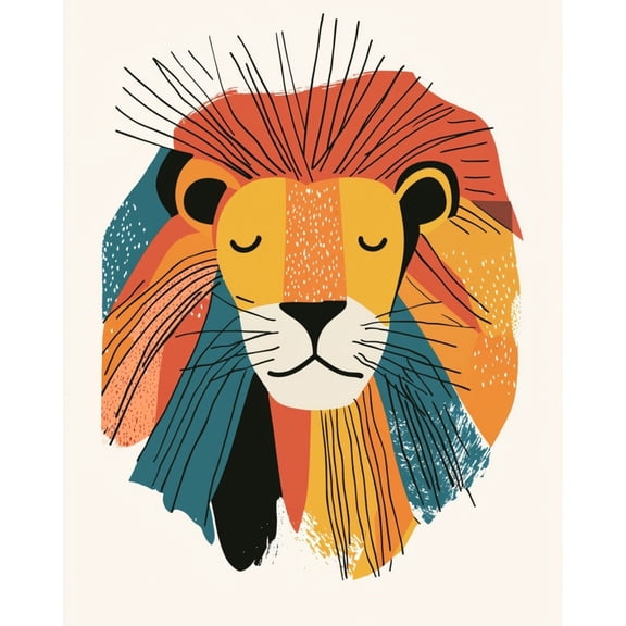 Paint by Numbers for Adults Kids Beginner Painted Lion DIY Acrylic Painting by Numbers Kits with Brushes Acrylic Pigment Home Decoration Gifts 16 x 20 inch