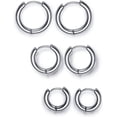 thumbnail image 2 of Aretes Piercing Arracada Argolla Acero Hombre 8-12mm 3 Pares Levamdar LRWJ184-4, 2 of 3