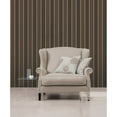thumbnail image 3 of Galerie Wallcoverings  Smart Stripes 2 Formal Stripe Vinyl on Non-Woven Matte Wallpaper Roll 33 feet x 21 inches - Black/Brown, 3 of 5