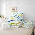 thumbnail image 6 of jejeloiu Colorful Cute Dinosaur 7pcs Bedding Comforter Set,Wild Animals Queen Bedding Sets For Boys Kids Reversible, 6 of 8