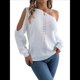 thumbnail image 2 of Tops de Crochet para Mujer, Suéteres con Hombros Descubiertos, Ropa de Playa de Punto Calado de Larga de Verano XL, 2 of 10
