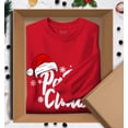 thumbnail image 3 of S4E Men's Papa Claus Santa Hat Christmas Long Sleeve ShirtXX-Large Red, 3 of 4