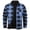 Blue, variant on Breezora Men's Warm Flannel Shirt with Brushed Fleece Lining Cold Weather Plaid Long Sleeve Top for Autumn and Winter L Size Blackish Green
