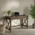 thumbnail image 6 of Lavish Home Lavish Home 47 in. Writing Desk - Work Desk with X-Pattern Legs for Office, Bedroom, Computer, or Craft Table, Tan Wood Finish, 6 of 6