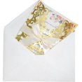 thumbnail image 4 of 50 Set Wedding Engagement Invitations Inside Laser Empty Silver Gold Festival Butterfly Invitation Cards (Gold, All Set), 4 of 5