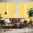 thumbnail image 2 of Ambesonne Yellow and White Window Curtains, Shabby Blossom, Each 28" W x 63" L, Marigold White, 2 of 5