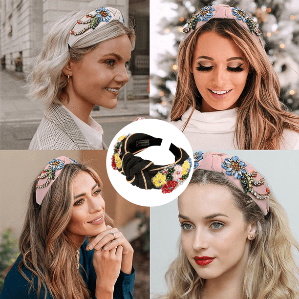 Baroque Rhinestone Crystal Headbands for Women Embroidered  display picture 1
