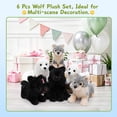 thumbnail image 4 of MorisMos 6 Pack Bulk Wolf Stuffed Animal Set, Cute Stuffed Wolf Toys with Multi-Pose, 4 of 6