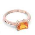 thumbnail image 3 of Diamond-Capitals 2.50 Carat Emerald Cut Simulated Citrine Gemstone Womens Fancy Wedding Ring 18K Rose Gold Size 10, 3 of 8