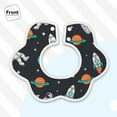 thumbnail image 3 of Bingfone Space Soft Bibs For Baby Boy Girl 360 Rotate Petal Absorbent Bibs Washable For Drooling Teething, 3 of 9