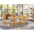 thumbnail image 3 of East West Furniture Vancouver 5-piece Wood Dining Table and Chairs in Oak, 3 of 3