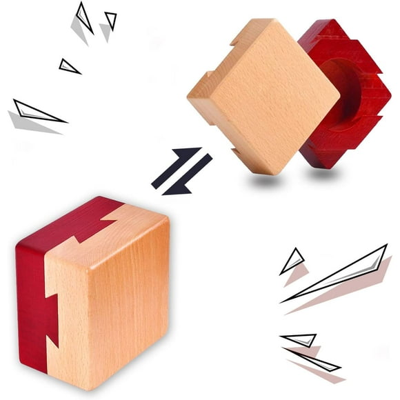 Jinsinto Impossible Dove Tail Box Mini 3D Brain Shredder Wooden Magic Drawer Gift Box Jewelry Box Puzzle Toy