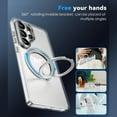 thumbnail image 5 of Dteck for Samsung Galaxy S25 Plus Case with 360° Rotatable Magnetic Stand, Compatible with Mag-Safe Military-Grade Protection Shockproof TPU+PC Matte Back Cover ,Clear, 5 of 6