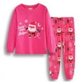 thumbnail image 2 of Conjunto de ropa de dormir para niños y niñas, conjunto de pijamas de dibujos animados, muñeco de nieve, Reno, Navidad, Papá Noel, novedad, 2 of 4