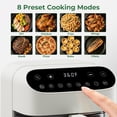 thumbnail image 2 of FREE VILLAGE 4.5 QT Air Fryer,1500W Portable Airfryer with Digital Touch Control 8 Cooking Presets and Visible Window,Dishwasher Safe Basket with No Coating,Up to 400°F - White, 2 of 9