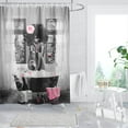 thumbnail image 3 of Black Girl Shower Curtain Modern Grey African American Fashion Bathroom Curtain Waterproof Polyester Fabric with Hooks-72"W x 86"L (Pack of 1), 3 of 6