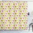 thumbnail image 1 of Ambesonne Fruit Art Shower Curtain, Pastel Graphic Apple Pear, 69"Wx84"L, Multicolor, 1 of 3