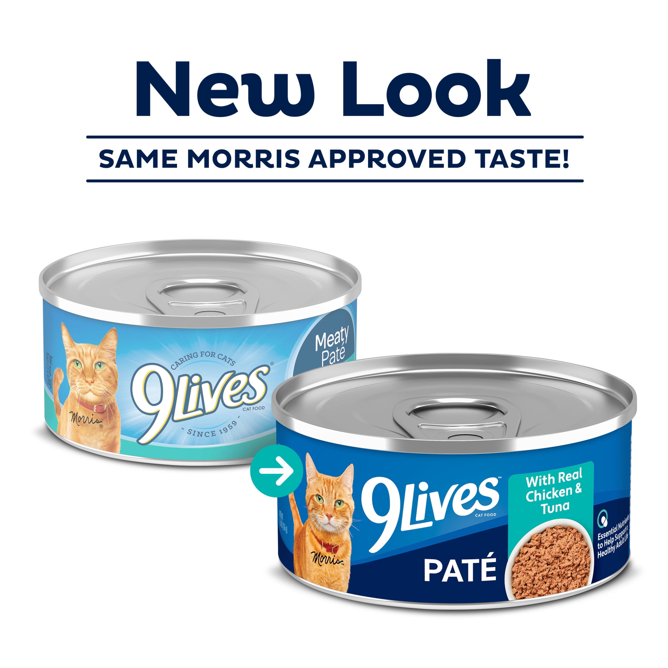 (12 pack) 9Lives Cat Food Paté with Real Chicken & Tuna, 5.5 oz Can