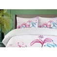 thumbnail image 4 of Ambesonne Nature Duvet Cover Sets, Spring Style Design, 2-King, Lilac Pink Sky Blue, 4 of 7