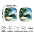 thumbnail image 4 of Bulopur Beach Palm Tree Car Windshield Sun Shade Light Blocking Sun Shade Car Windshield Easy Installation Sun Visor Protector Vehicle Exterior Accessory for Most SUVs Vans Trucks, 4 of 6
