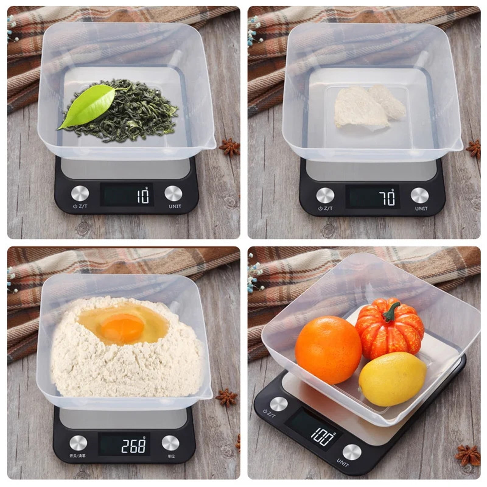 Kitchen Scale Weighing Food Coffee Balance Smart Electronic Digital Scales Stainless Steel Design for Cooking and Baking