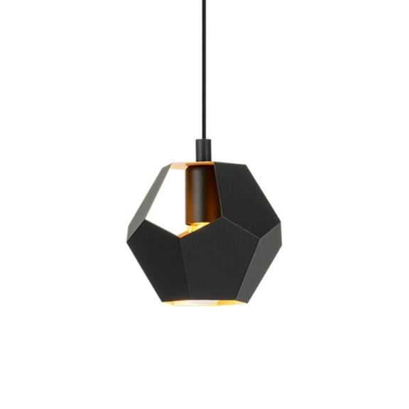 Eglo 205808A Rasigures 7" Wide Mini Pendant - Structured Black / Gold
