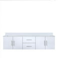 thumbnail image 3 of Geneva 72 in. W x 22 in. D Glossy White Double Bath Vanity and White Quartz Top, 3 of 11