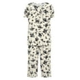 thumbnail image 4 of Tnhcen Women's Summer Nightwear Set Short Sleeve Shirt And Pajama Pants 2 Piece Ladies Pjs Sets, 4 of 4
