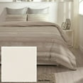 thumbnail image 3 of A1HC Coastline Reversible Print 100% Organic Cotton Wrinkle Resistant Duvet Cover and Sham Set of 2 with Internal Ties and Button Closure, 108" x 92", King, Beige, 3 of 8